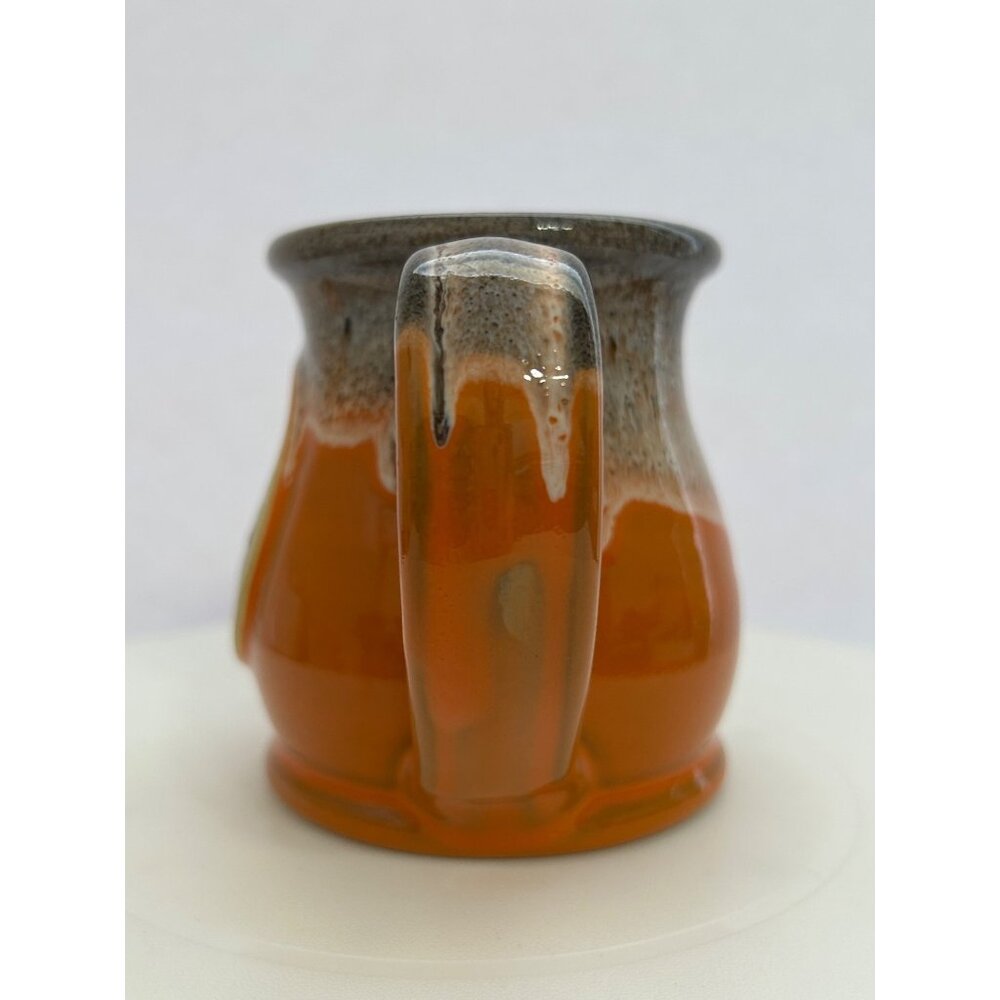 Another Broken Egg Cafe Dallas Texas 2016 Deneen Pottery Mug Orange Drip Glaze - Picture 4 of 7